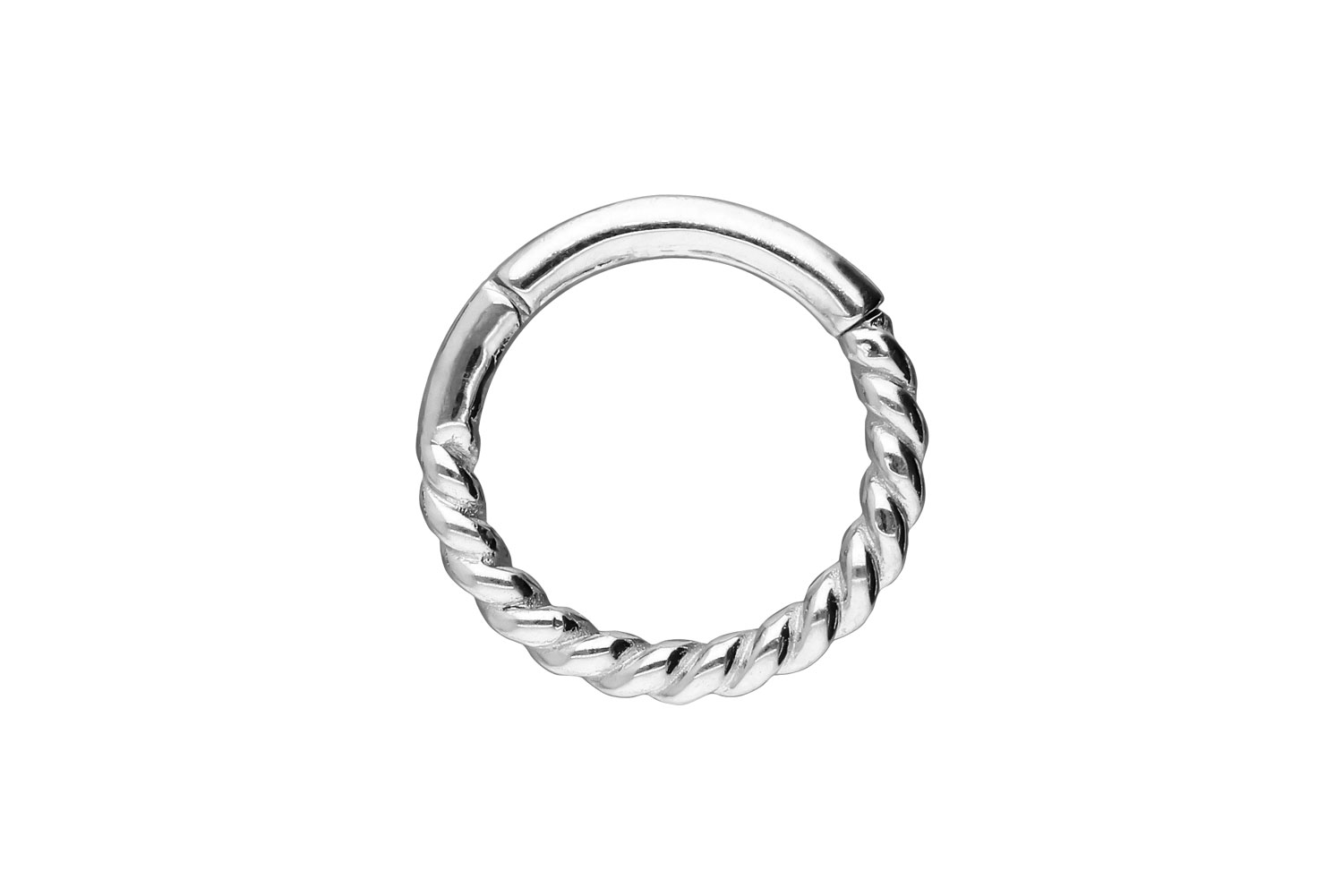 18 Karat Gold Segmentring Clicker Piercing GEDREHT